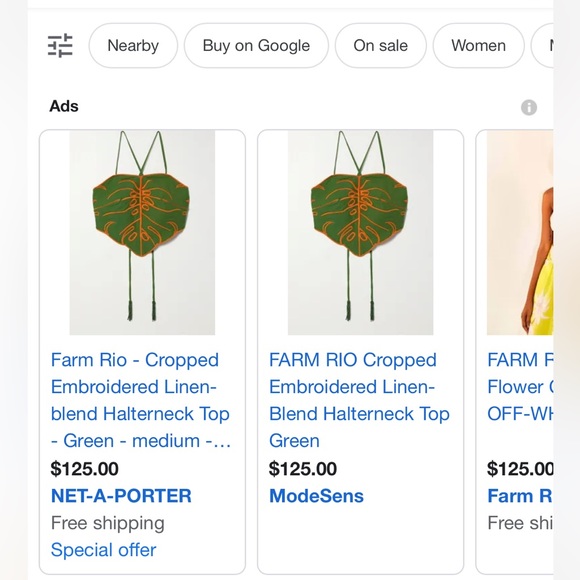 Monstera leaf top Farm Rio like New - Picture 5 of 5